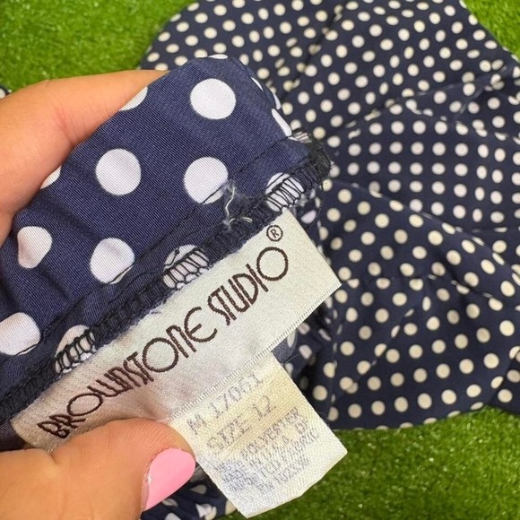 Vintage Brownstone Studio Women's Size 12 Two Piece Set Polka Dot Retro - Picture 2 of 6